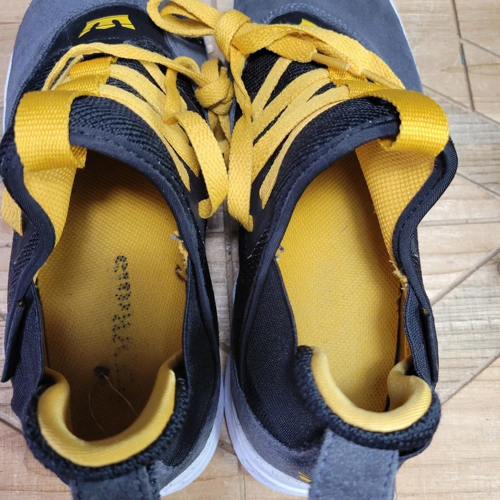 Supra‎ Titanium Men's 10 Gunmetal Gray Black Gold Athletic Suede Modern Sneakers - Picture 10 of 13